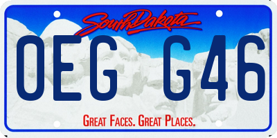 SD license plate 0EGG46