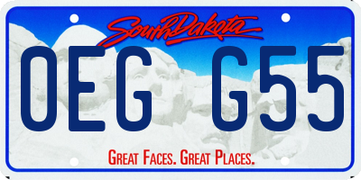 SD license plate 0EGG55