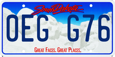 SD license plate 0EGG76