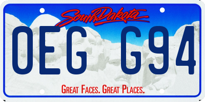 SD license plate 0EGG94