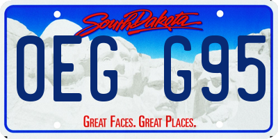 SD license plate 0EGG95