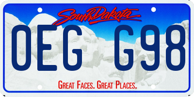 SD license plate 0EGG98