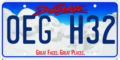 SD license plate 0EGH32