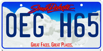 SD license plate 0EGH65