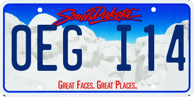 SD license plate 0EGI14