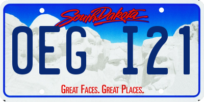 SD license plate 0EGI21