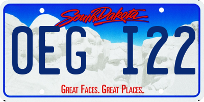 SD license plate 0EGI22