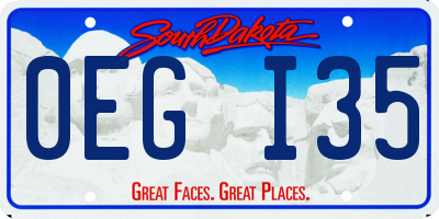 SD license plate 0EGI35