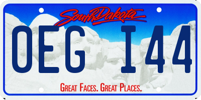 SD license plate 0EGI44