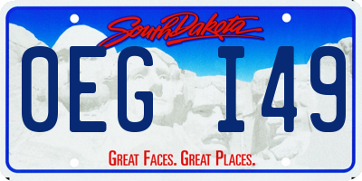 SD license plate 0EGI49
