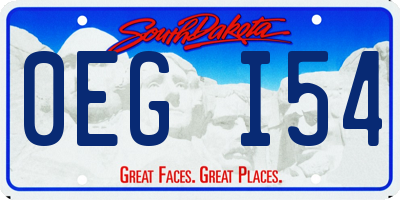 SD license plate 0EGI54