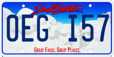 SD license plate 0EGI57