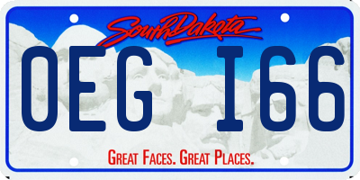 SD license plate 0EGI66