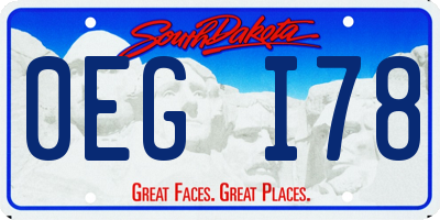 SD license plate 0EGI78