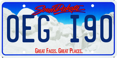 SD license plate 0EGI90