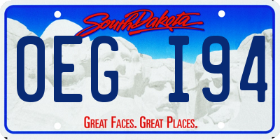 SD license plate 0EGI94