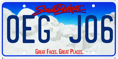 SD license plate 0EGJ06