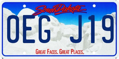 SD license plate 0EGJ19