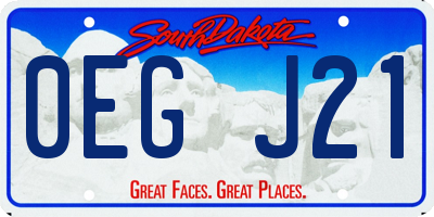 SD license plate 0EGJ21