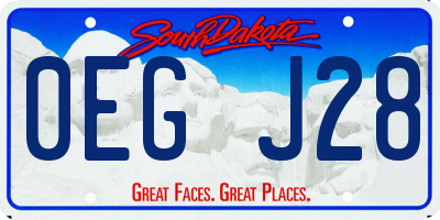 SD license plate 0EGJ28