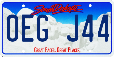 SD license plate 0EGJ44