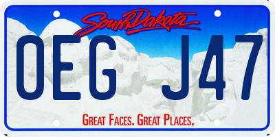 SD license plate 0EGJ47