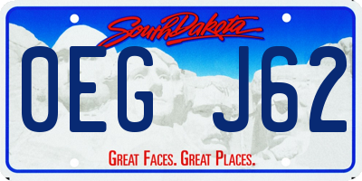 SD license plate 0EGJ62