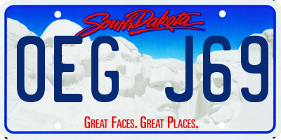 SD license plate 0EGJ69