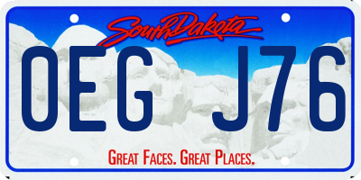 SD license plate 0EGJ76