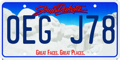 SD license plate 0EGJ78
