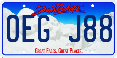 SD license plate 0EGJ88