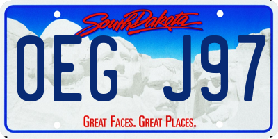 SD license plate 0EGJ97