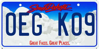 SD license plate 0EGK09
