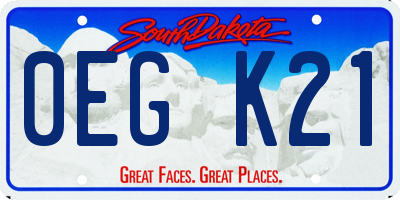 SD license plate 0EGK21