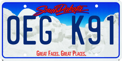 SD license plate 0EGK91