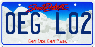 SD license plate 0EGL02