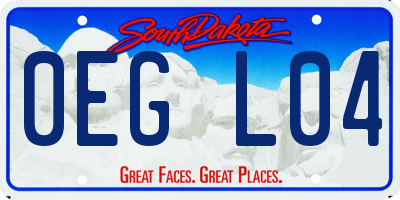SD license plate 0EGL04