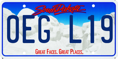 SD license plate 0EGL19