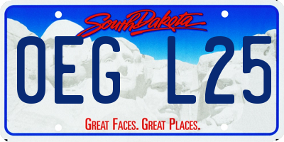 SD license plate 0EGL25