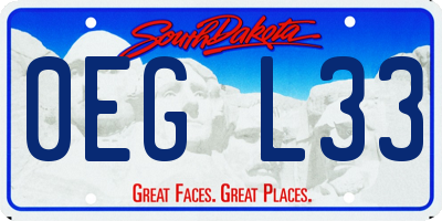 SD license plate 0EGL33