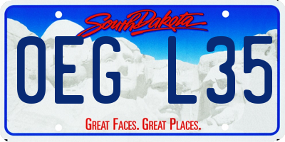 SD license plate 0EGL35