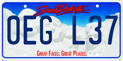 SD license plate 0EGL37