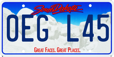 SD license plate 0EGL45