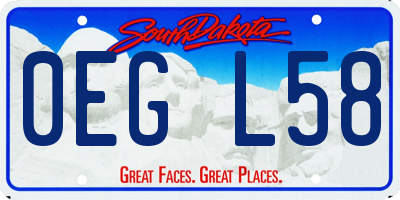 SD license plate 0EGL58