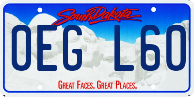 SD license plate 0EGL60