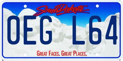 SD license plate 0EGL64