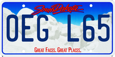 SD license plate 0EGL65