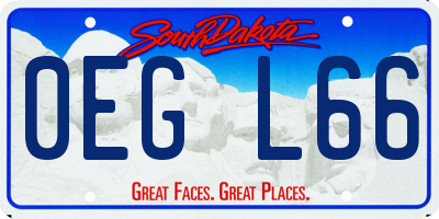 SD license plate 0EGL66