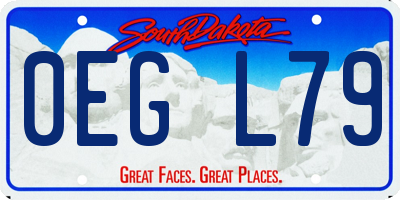SD license plate 0EGL79