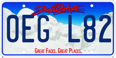 SD license plate 0EGL82
